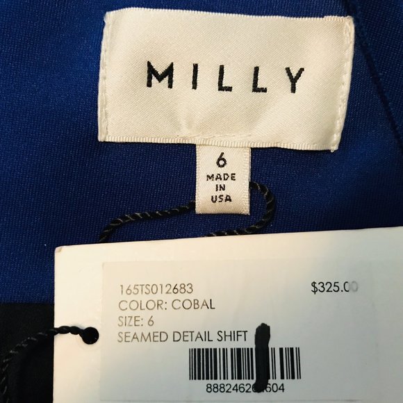 Milly Seamed Detail Shift Dress Size 6 - Picture 10 of 15